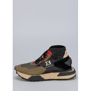 Высокие кроссовки Elhann HNSJ001/Kaki/black/261