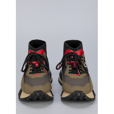 Высокие кроссовки Elhann HNSJ001/Kaki/black/261