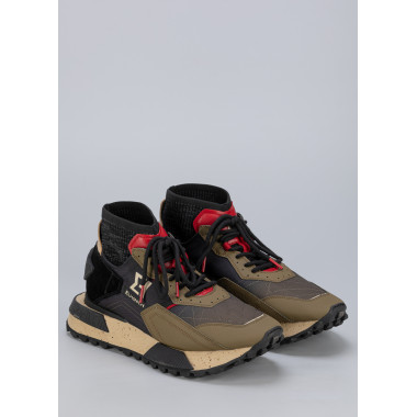 Высокие кроссовки Elhann HNSJ001/Kaki/black/261